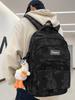 Large Capacity Bear Print Backpack for Students - Perfect for Middle, High School, and University Girls.