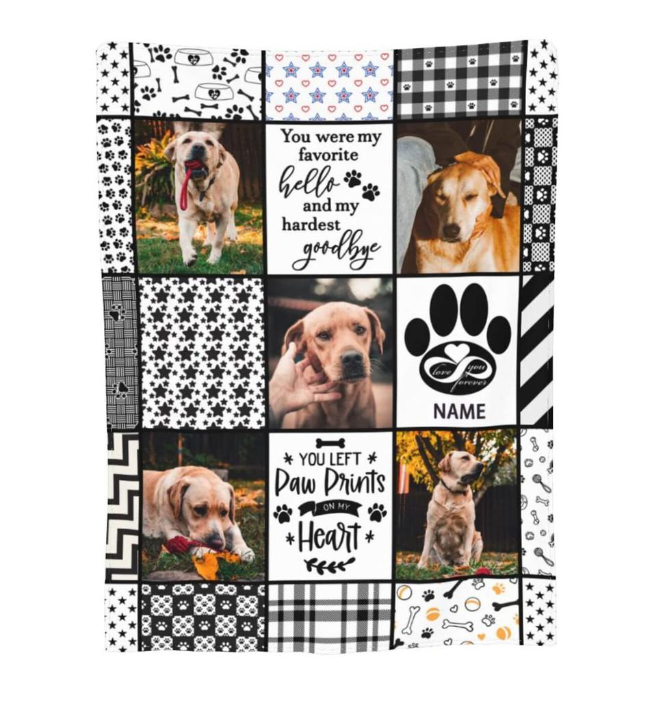 Dog Animal Pattern Blanket Flannel Soft Comfortable Home Blanket Warm Blanket Birthday Holiday Gift