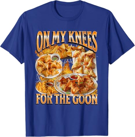On My Knees for TheGoon Bootleg Funny Crab Rangoon Meme TShirt Ironic Gen Z Humor Y2k Aesthetic Graphic Tee Tops Novelty Gift