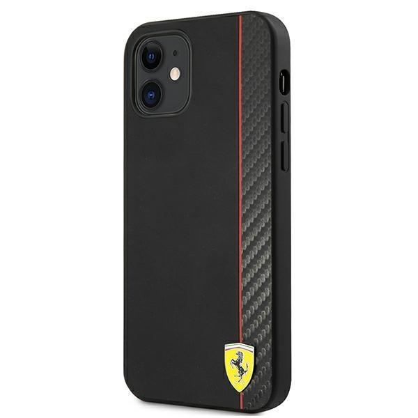 Ferrari Fesaxhcp12Sbk Iphone 12 Mini5,4 Czarny/Black Hardcase On Track Carbon Stripe