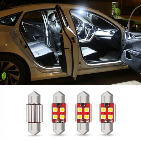 

AUXITO CANBUS 4X 31MM Festoon DE3175 Map/Dome LED Interior Bulbs Light 6000K