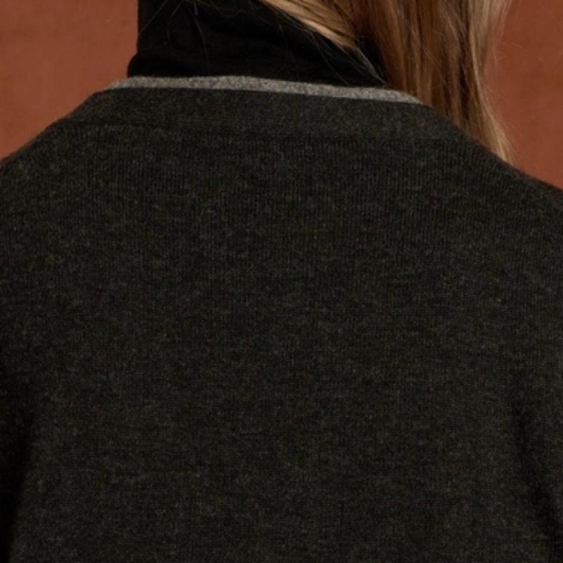 Bcbg Color Line Contrast Knit Cardigan B5w9k108