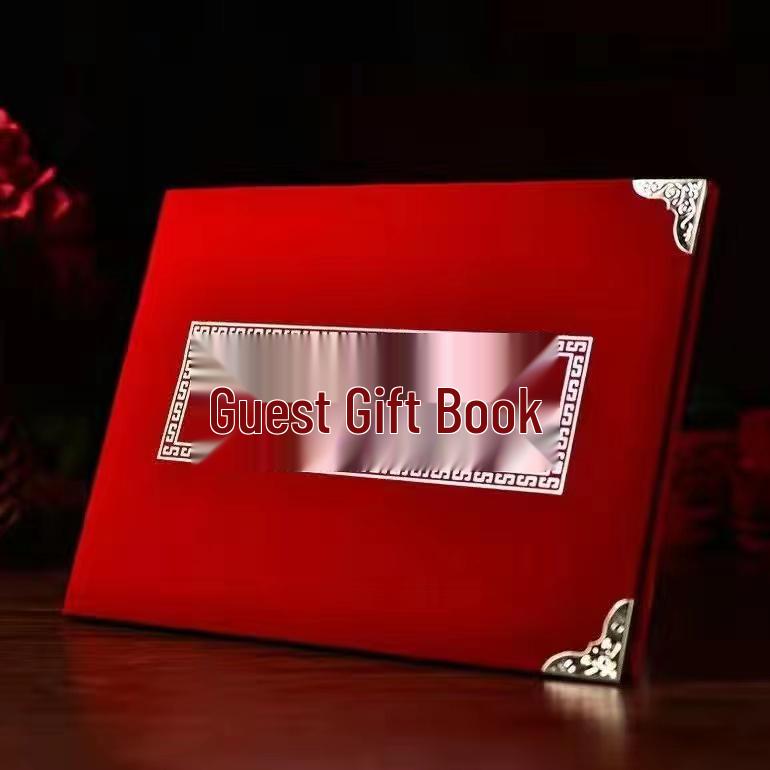 Chinese Style Wedding Gift Money Account and Signature Book