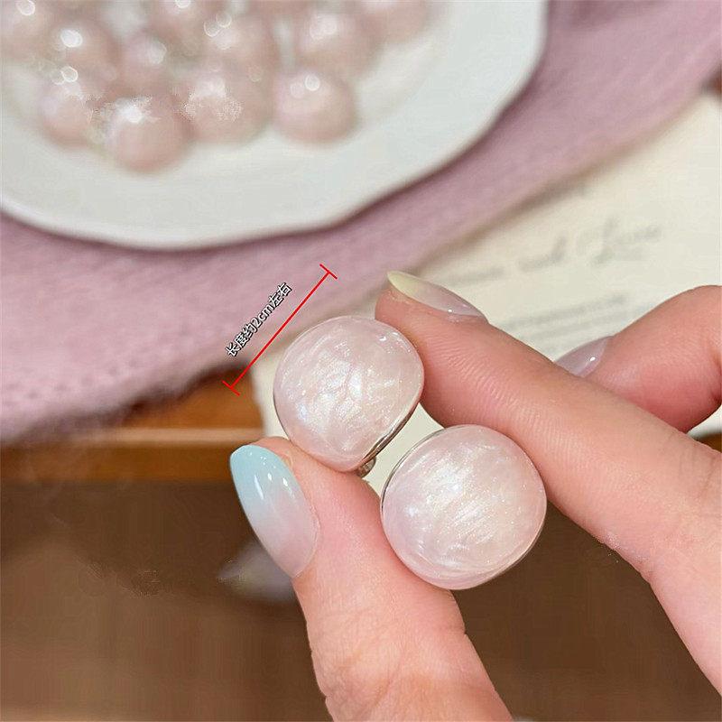 Silver Needle Dripping Oil Oval Earclip Earrings, Exquisite and Sweet Wind Versatile Earrings, High-end Feeling, Fresh and Beautiful Earrings