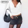 Damen Mode Lässig Einfarbiger Druck Langarm V-Ausschnitt Blusen & Hemden Einzigartiges Design