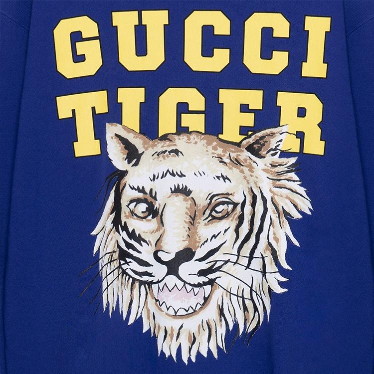 Gucci Tiger Cotton Sweatshirt 'Blue' Men's 623245-XJD3T-4622