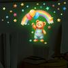 Glowing Balloon Bear Toilet Stickers Self-Adhesive Removable Wall Windows Decals Home Decor Stickers Car Sticker