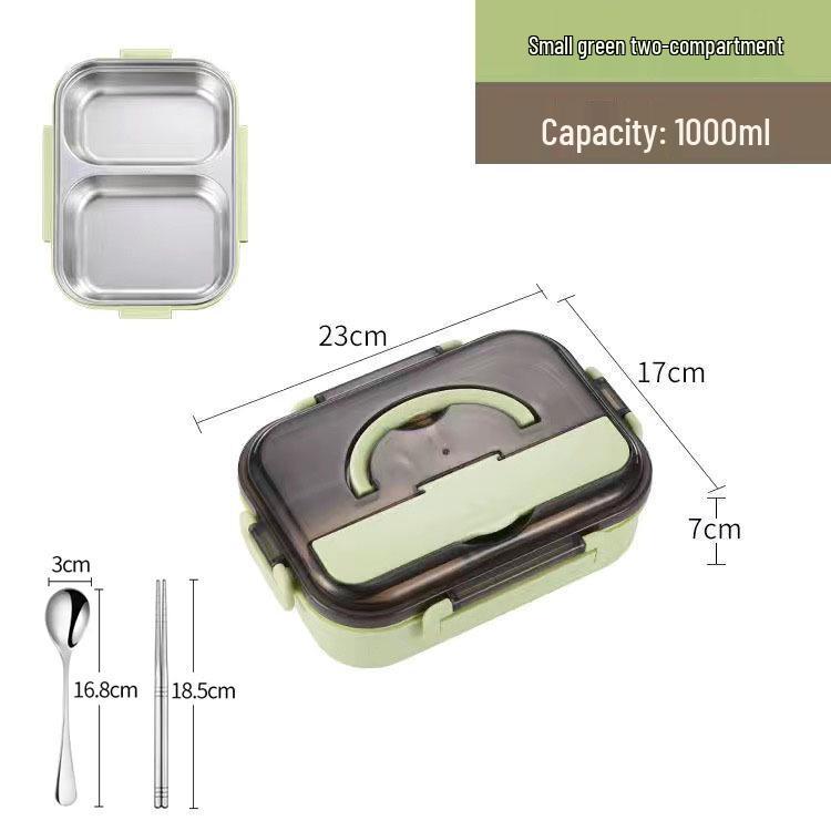 304 Stainless Steel Insulated Bento Lunch Box, Microwaveable & Compartmentalized for Students & Office Workers