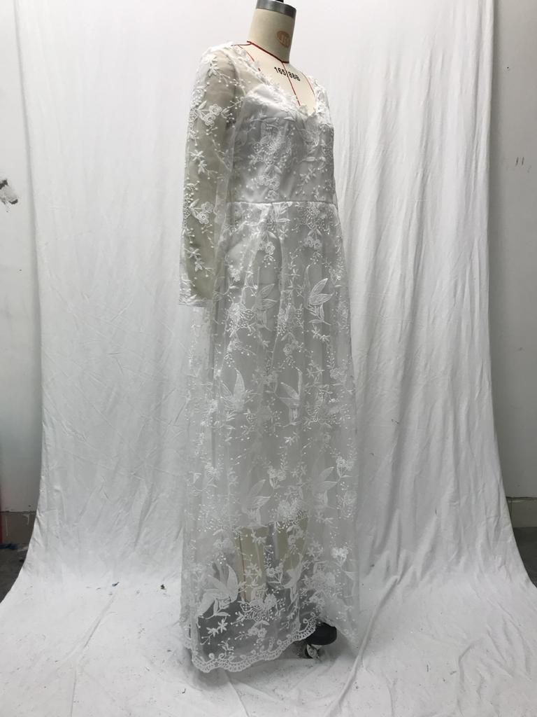 2025 Spring European & American Off-Shoulder Bridal Wedding Evening Gown for Women