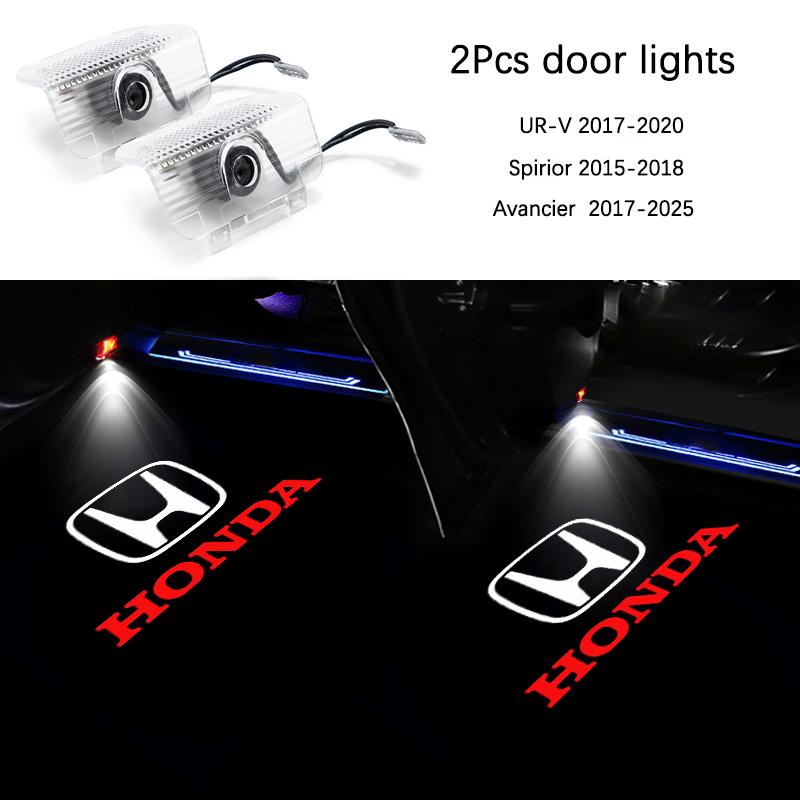 Honda Car Door Welcome Lights Projector Lamps Accessories For Civic FIT Accord Prelude CRV 5th City CRZ CRX Jazz HRV Pilot Vezel aja256