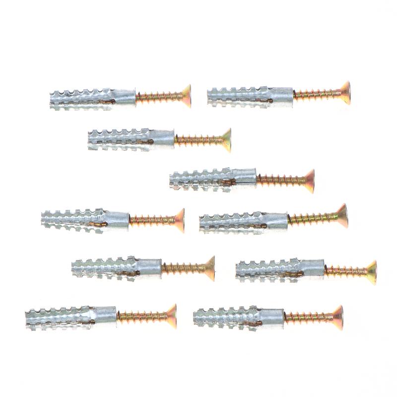 100Set 6/8Mm Wall Anchors And Screws Set Metal Expansion Plug And Self Tapping Screws Kit For Concrete Drywall Mounting