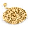 HNSP 3MM-6MM STAINLESS STEEL Twisted Chain Necklace For Men Women  Accessories Waterproof Anti-fading