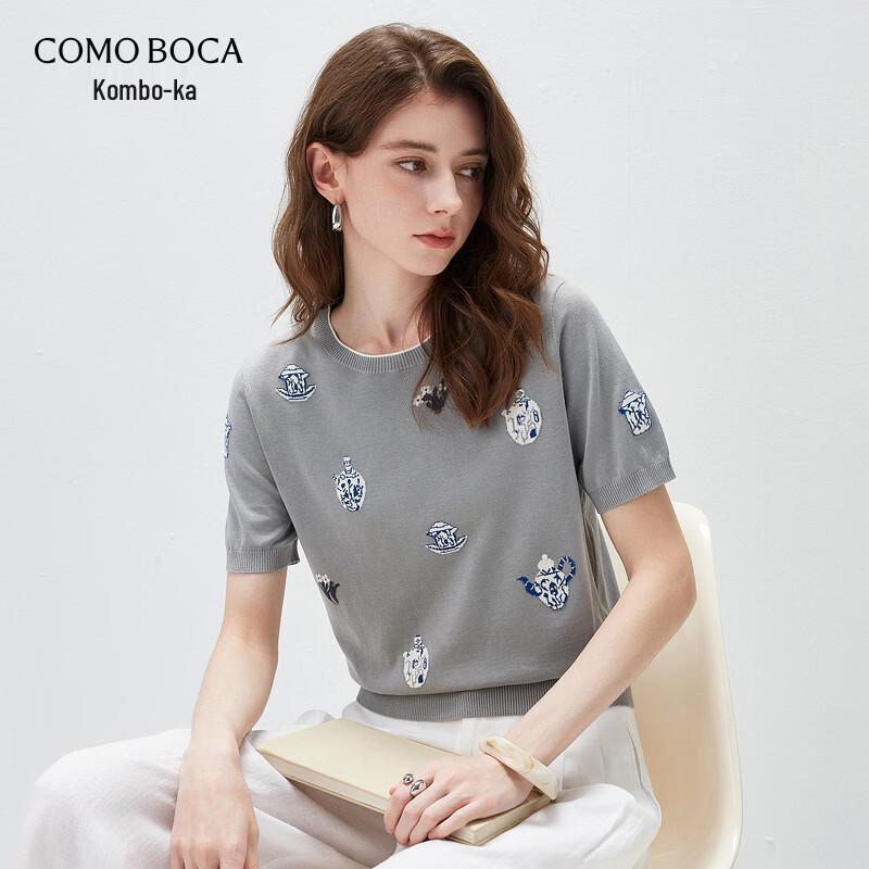 Comon Boca Women s Silk Blend Short-Sleeve Knit Top XL