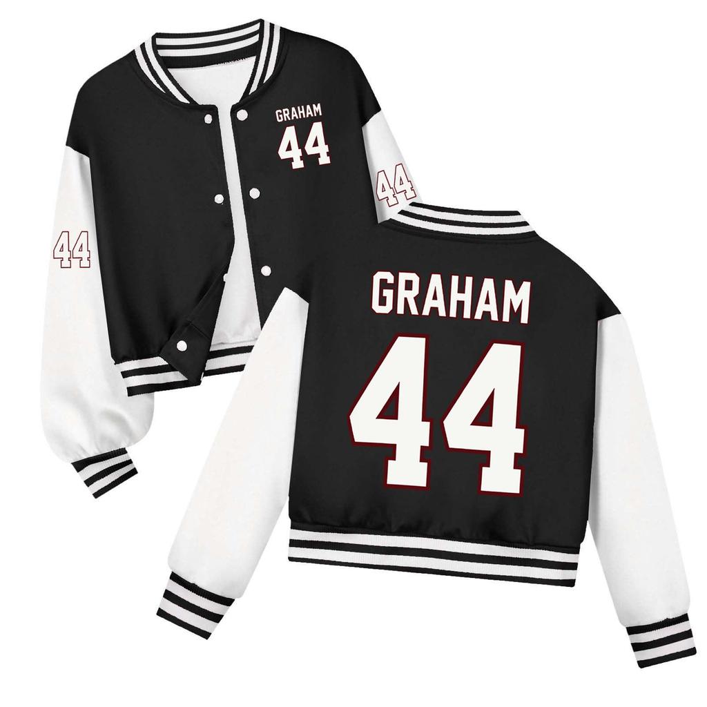 Kids Fashion Printed Baseball Jacket Casual Loose Fit Button Front Lightweight Outerwear for Boys and Girls School Wear
