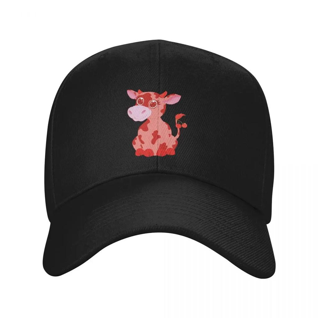 Cherry Cow Baseball Cap Cute Designer Hat Visor Fishing Cap Womens Beach Outlet 2025 Mens