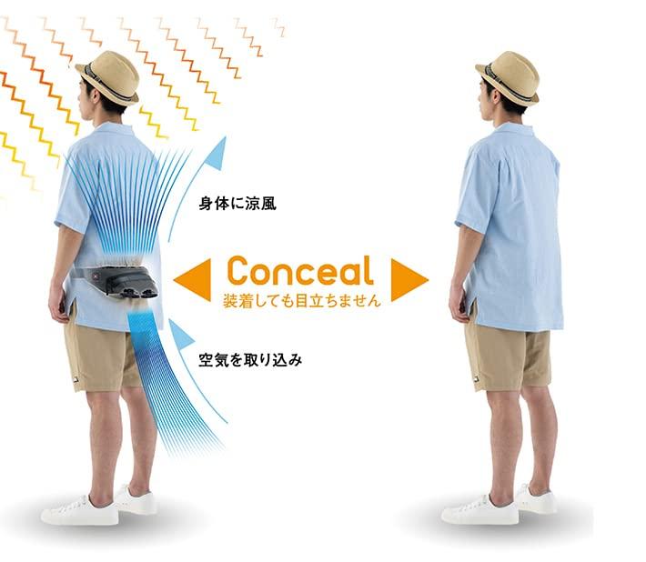 LOGOS Noden Body Air Conditioner Twin Cool Black 81336732 Bag Not (Storage Included)