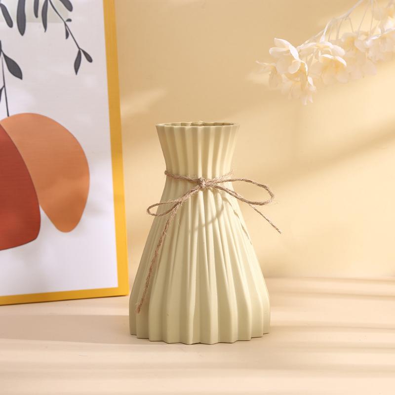 Creative Origami Vase European Pleated Vase Plastic Waist Folding Flower Vase Folding Paper Style Dry Flower Bottle Modern