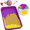 Imbuto Vassoio Pittura Diamanti Grande Capacità Fai da Te Mosaico Vassoio Arti e Mestieri 5D Fatto a Mano Plastica Viola Strumento Accessori Artigianato