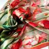 Top Women 100% Silk Scarfs Fashion Bright Flowers Color 50CM Small Sqare Scarfs Neck Decorative Wrap Printed Party Scarves