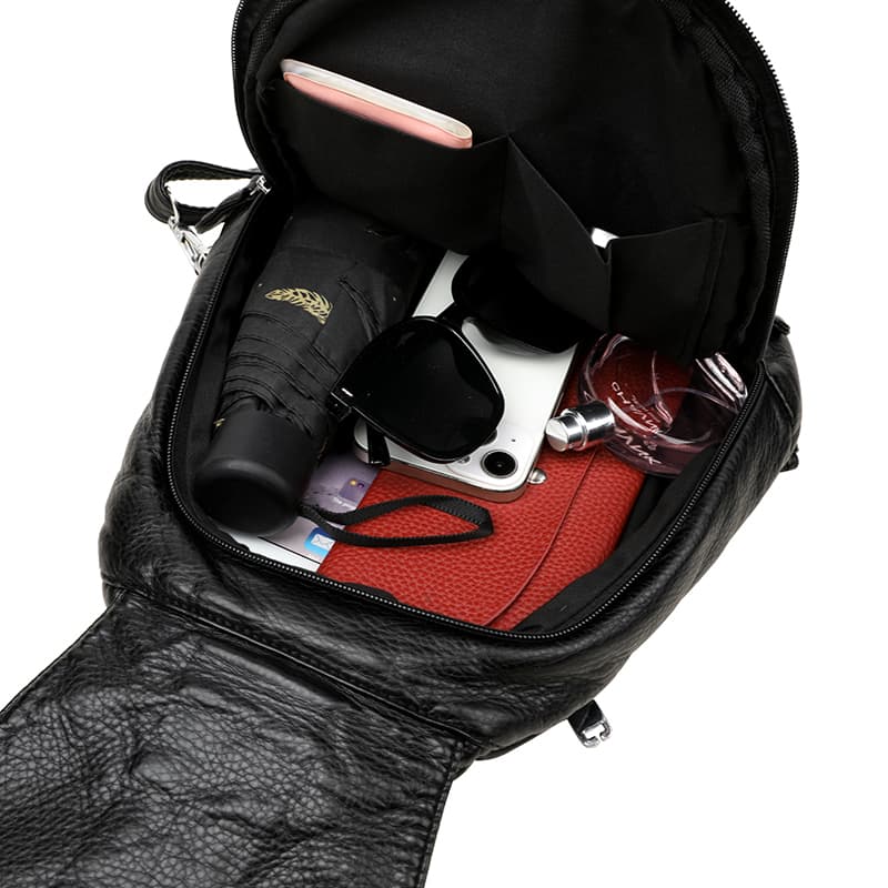 Backpack Casual soft leather schoolbag Travel small backpack