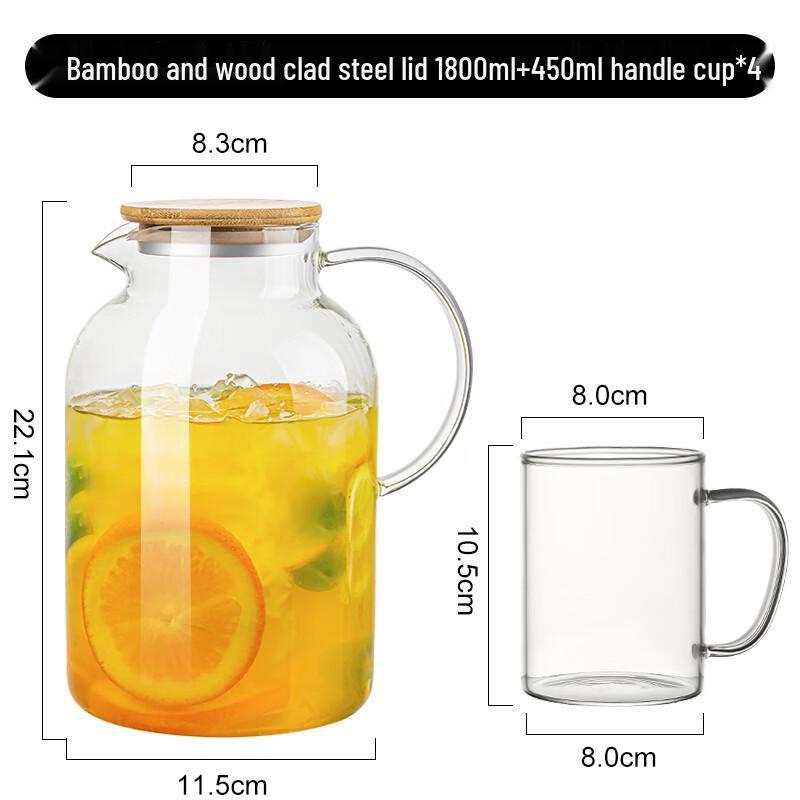 Glass Cold Water & Teapot Pitcher Set