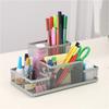 4 Grids Mesh Desk Organizer Office Supplies Pen Holder Multipurpose Space Saving Desk Organizer Storage Basket for Home Office