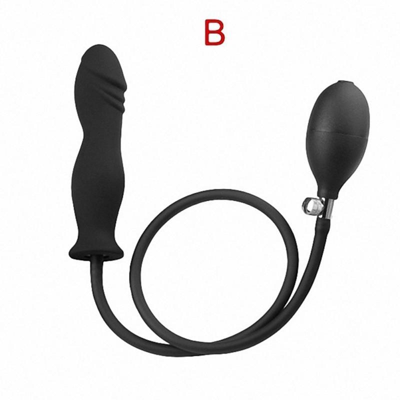 Oversized Silicone Anal Plug Inflate Anal Butt Expandable Anal Dilator Air-filled Large Pump Dildo