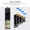 M.2 NGFF SATA Type C USB 3.1 Transparent External SSD Case 10Gbps SSD Enclosure External SSD Adapter for 2230/2242/2260/2280