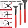 Universal Hand Seamer Sheet Metal Bending Pliers 45° 90° Straight Jaw for Roofing HVAC Auto Body Repair Metalworking Tool