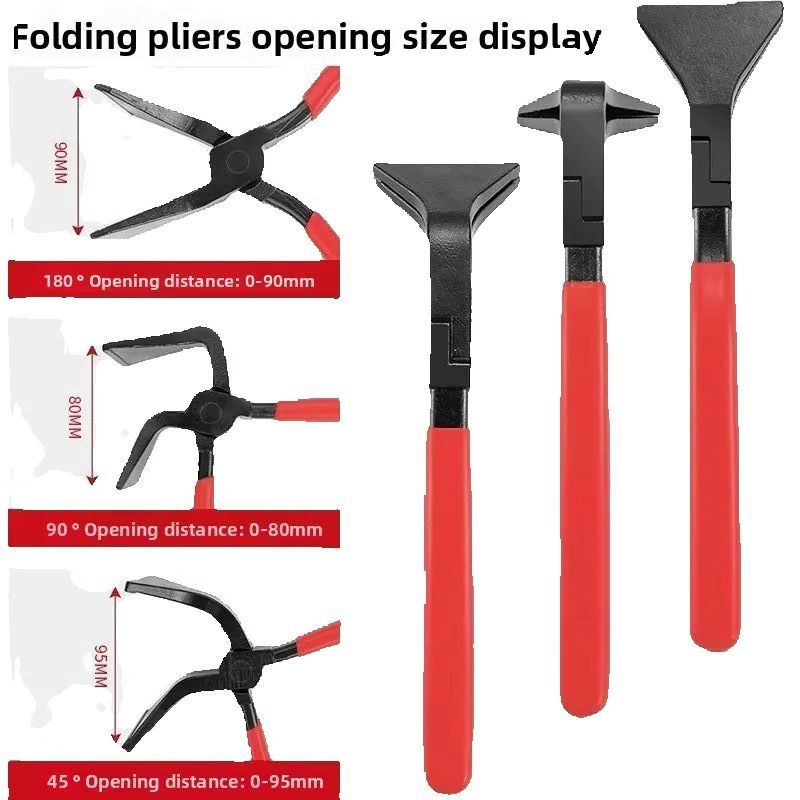 Universal Hand Seamer Sheet Metal Bending Pliers 45° 90° Straight Jaw for Roofing HVAC Auto Body Repair Metalworking Tool