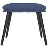 Footstool Blue 45 X 29.5 X 35 Cm Fabric