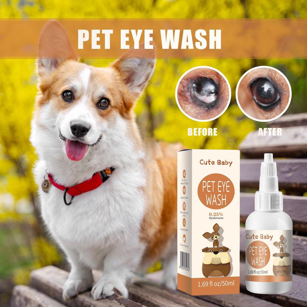 Pet Eye Drops for Cats & Dogs - Cleans Eye Boogers & Tear Stains (50ml)