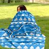 Detroit Lions Sweater Flannel Fleece Blanket Cozy Warm Throw Blanket For Couch Bed Travel All Season Use
