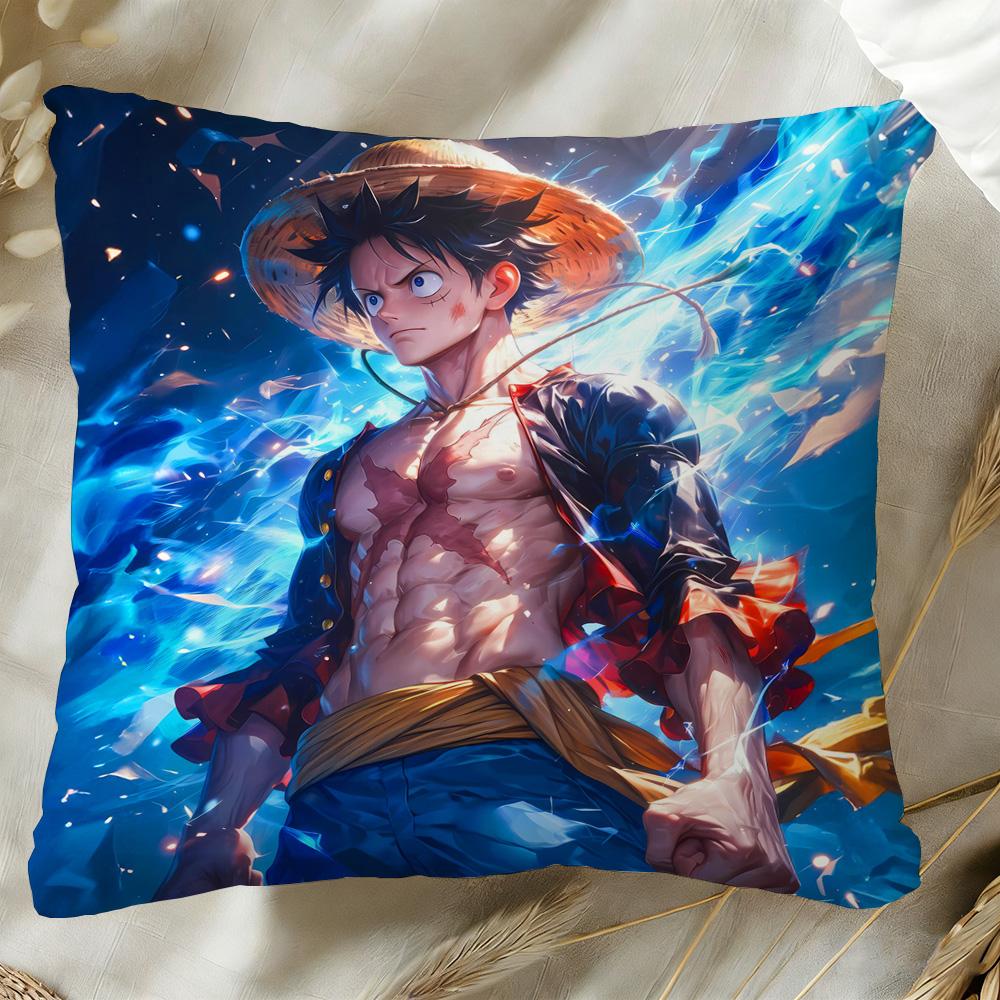 Personalized Gifts Anime OOnes PPieces Pillow Cover Decorative Cushions for Sofas Room Decorating Items Modern Home Decoration