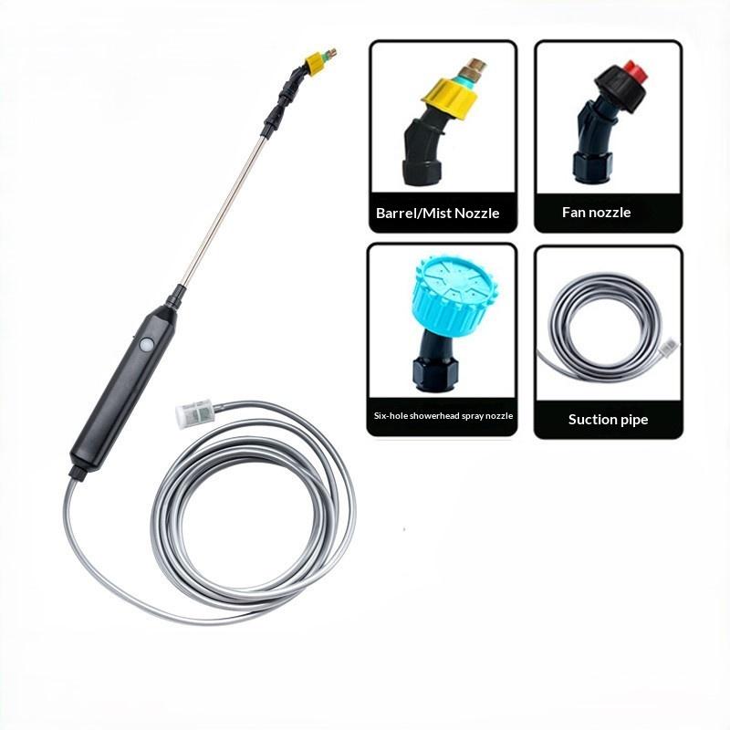 Elektrische Sprühgeräte Zubehör Edelstahl Teleskop-Sprühstange Mehrloch-Düse Dichtung Verlängerter Wasserschlauch Universal