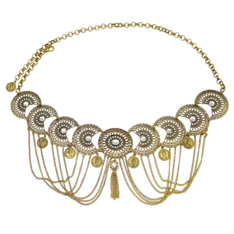 

Ретро Новый Женский Ремень Повседневный Ретро Текстура Пряжка Декорация Металлическая Цепочка Поясная Цепь золотистый