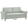 Vidaxl 2-Osobowa Sofa Z Poduszkami, Jasnoszara, 140 Cm, Aksamit