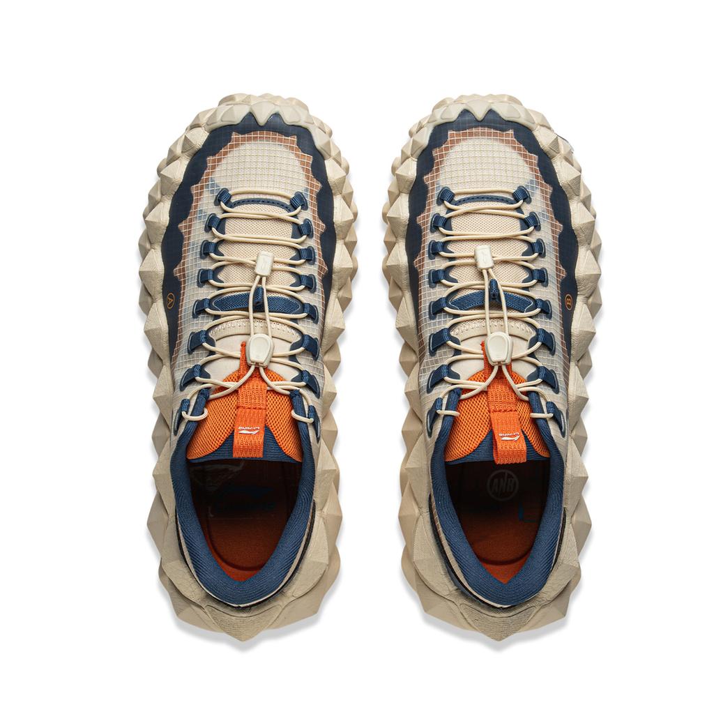 New ANB X LiNing Anti Slip Wear Resistant Low Top Casual Shoes Unisex Rabbit Fur Gray AZGV113-6