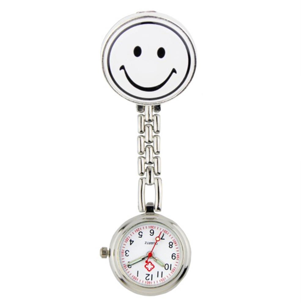 Fashion Casual Quartz Wrist Watch Luminous Smiley Face Pocket Watch