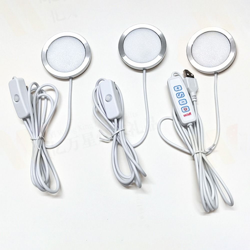 RGB Color Adjustable USB Circular Lamp DIY Bright Light Aluminum Alloy Lamp 5V 3W Ultra-thin LED Light Show Case Lighting