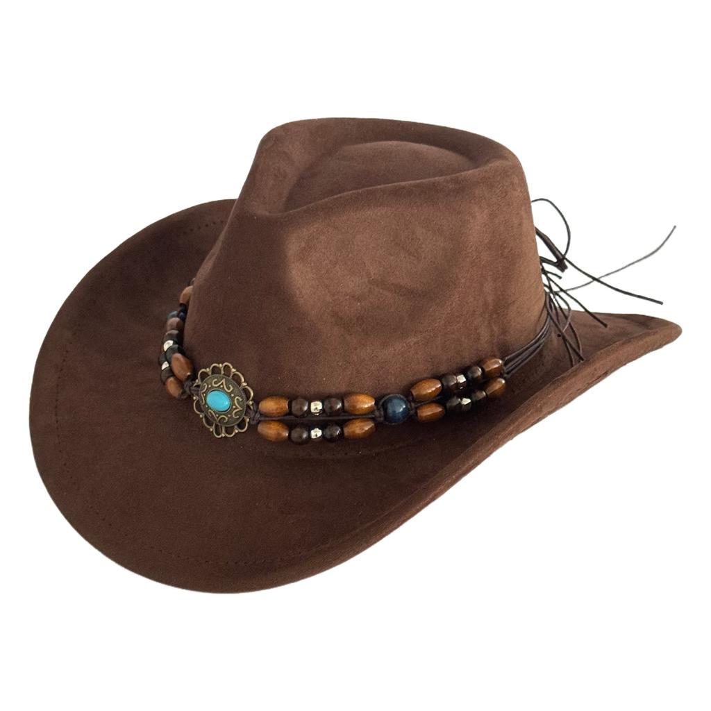 Hot-selling retro bull's head big-brimmed top hat, European and American suede western cowboy hat, men's temperament jazz hat