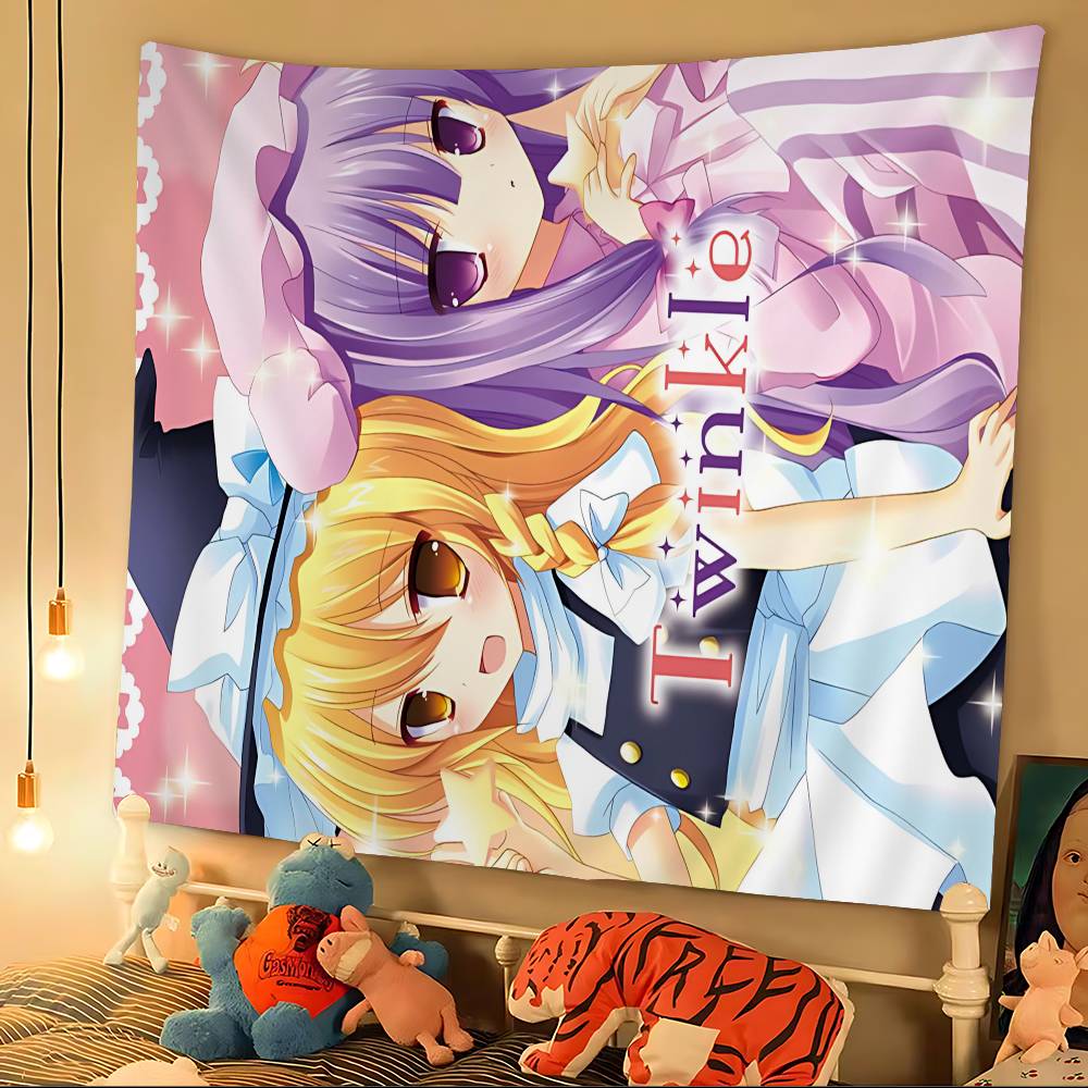 Classic Anime T-Touhou P-Project Game Chart Tapestry Bohemian Wall Tapestries Mandala Wall Art Decor