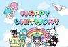 Sanrio Cinnamoroll Banner Backdrop Children's Birthday Party Decoration Supplies Photo Background Baby Shower Photo Booth Props