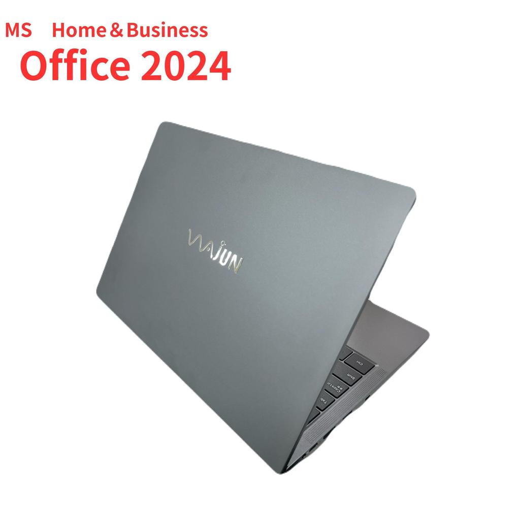 Office WAJUN Business Notebook PC Full HD Celeron 5205U Win11 Pro Webcam Touch Panel WIFI Bluetooth HDMI 8GB 256GB SSD [MS H&B 2024] Pro-X14S [Gray]
