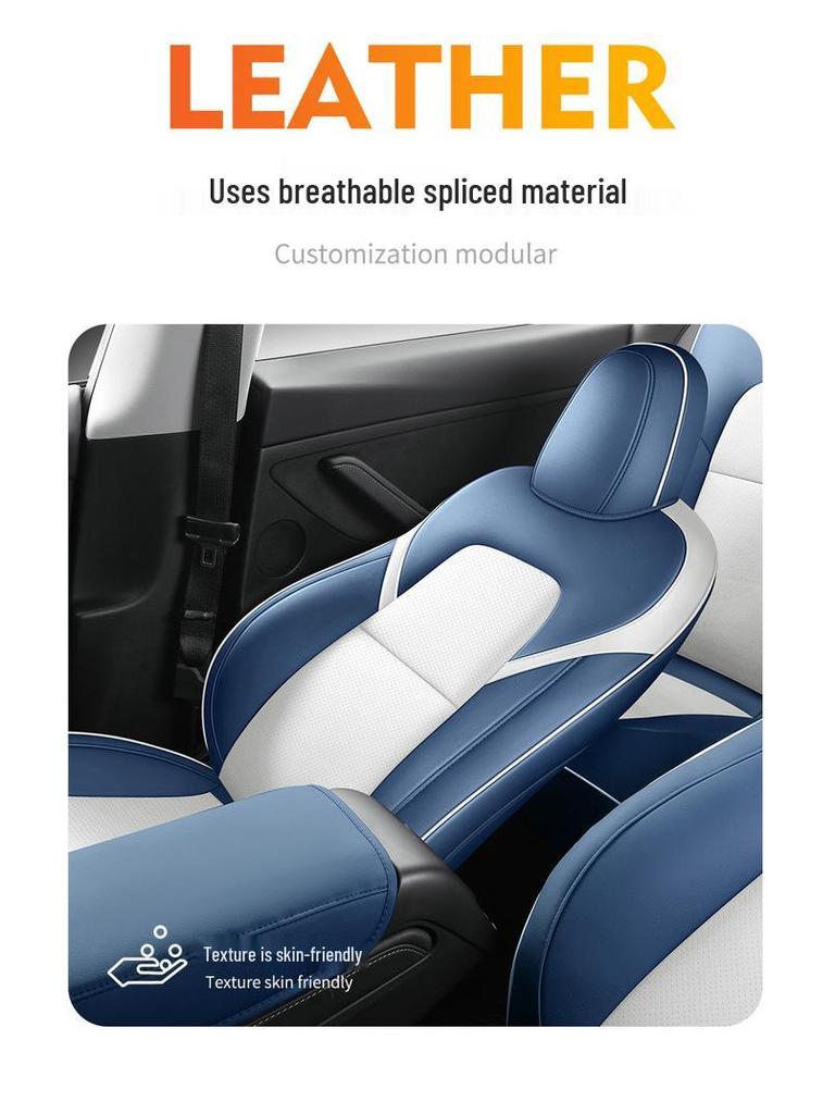 Προσαρμοσμένο Δερμάτινο Κάλυμμα Καθίσματος για Tesla Model 3 2019-2022 - Πλήρης Κάλυψη, Προσαρμοσμένη Εφαρμογή