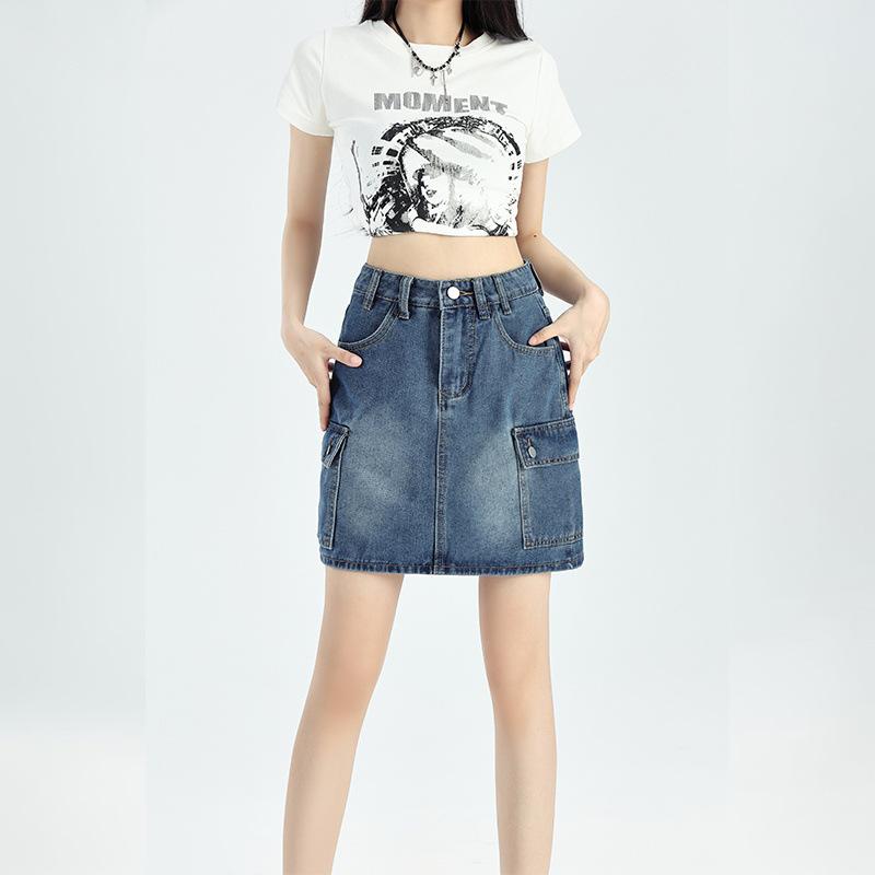 

Женская джинсовая короткая юбка средней посадки с эффектом ретро-фэн-шуй Женская джинсовая короткая юбка с эффектом ретро-фэн-шуй XXXL синий