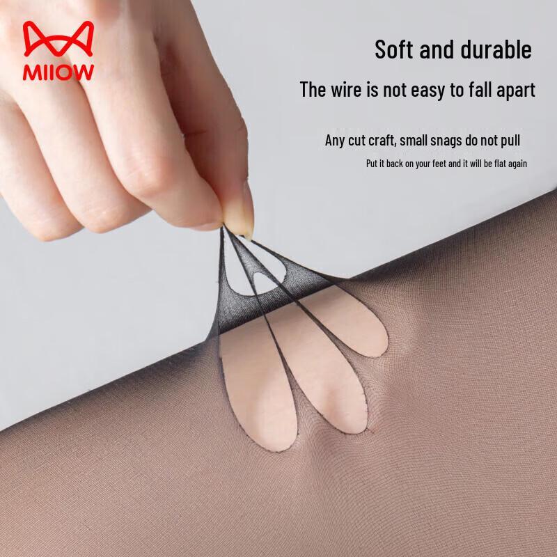 MiiOW Women's Ultra-Thin Sheer Anti-Snag Pantyhose