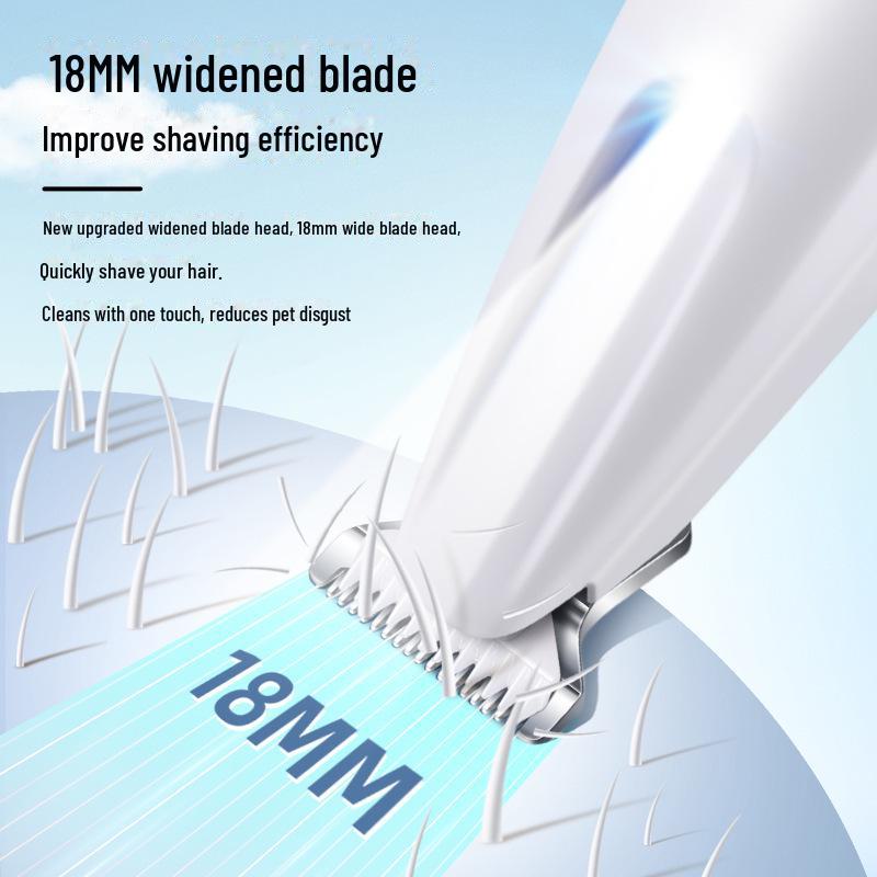 Mașină de tuns LED impermeabilă, modernizată, pentru pisici și câini – Lamă lată pentru față, urechi, ochi și tălpi