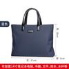 Men's business meeting handbag plus patterned Oxford cloth file package printing logo horizontal zipper briefcase