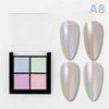 4 Kolory Aurora Solidne Lustrzane Błyszczące Brokat do Paznokci Paznokcie Lakier Żelowy UV Pigment Ozdoby do Paznokci Akcesoria